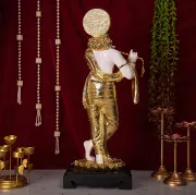 Picture of Standing Lord Krishna Statue | 24 Karat Gold Plated (26 Inch)