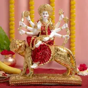 Picture of Maa Durga Devi (Sherawali MATA) Idol 24 Karat Gold Plated